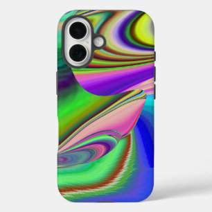Summerfeeling , Abstract 3D Rainbowart iPhone 16 Case