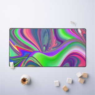 Summerfeeling , Abstract 3D Rainbowart Desk Mat