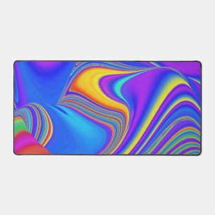 Summerfeeling , Abstract 3D Rainbowart Desk Mat
