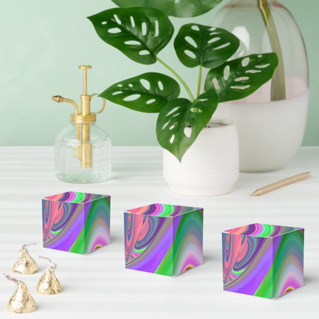 Summerfeeling , Abstract 3D Rainbowart Favour Box (Multiple)