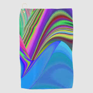 Summerfeeling , Abstract 3D Rainbowart Golf Towel