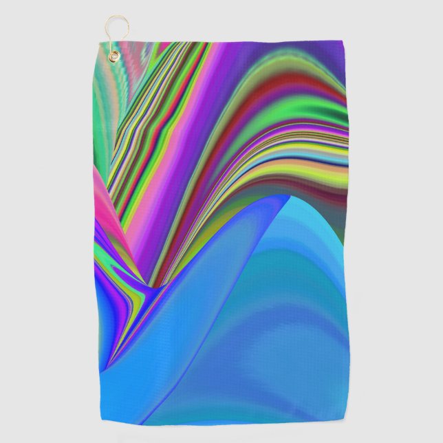 Summerfeeling , Abstract 3D Rainbowart Golf Towel (Front)