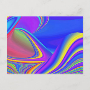 Summerfeeling , Abstract 3D Rainbowart Holiday Postcard