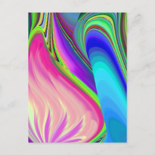 Summerfeeling , Abstract 3D Rainbowart Holiday Postcard