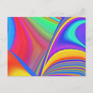 Summerfeeling , Abstract 3D Rainbowart Holiday Postcard