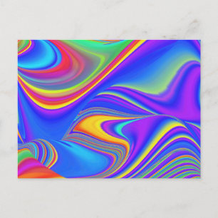 Summerfeeling , Abstract 3D Rainbowart Holiday Postcard