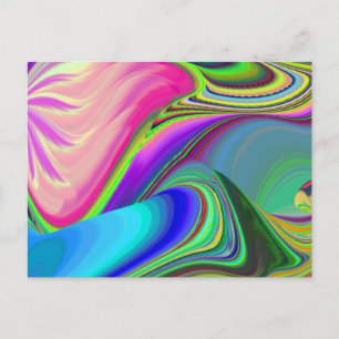 Summerfeeling , Abstract 3D Rainbowart Holiday Postcard
