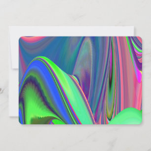 Summerfeeling , Abstract 3D Rainbowart Invitation