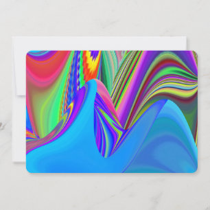Summerfeeling , Abstract 3D Rainbowart Invitation