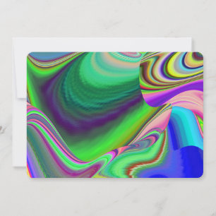Summerfeeling , Abstract 3D Rainbowart Invitation