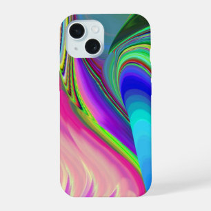 Summerfeeling , Abstract 3D Rainbowart iPhone 15 Case