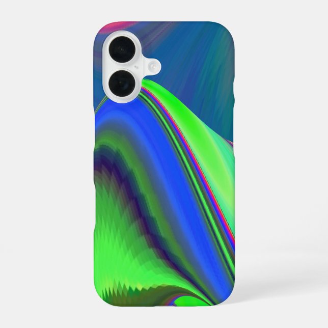 Summerfeeling , Abstract 3D Rainbowart iPhone 16 Case (Back)