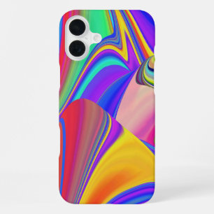 Summerfeeling , Abstract 3D Rainbowart iPhone 16 Plus Case
