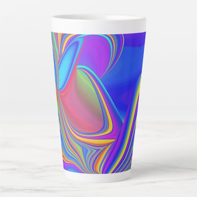 Summerfeeling , Abstract 3D Rainbowart Latte Mug (Front)