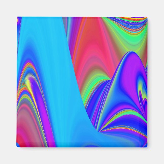 Summerfeeling , Abstract 3D Rainbowart Magnet (Front)
