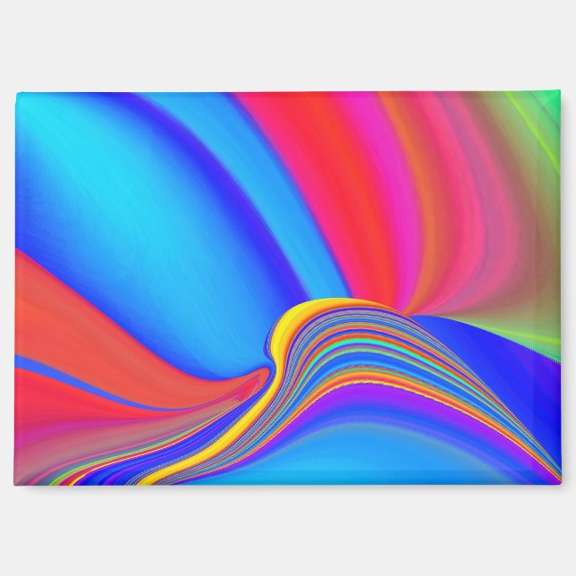 Summerfeeling , Abstract 3D Rainbowart Magnet (Front)