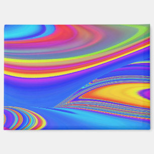 Summerfeeling , Abstract 3D Rainbowart Magnet