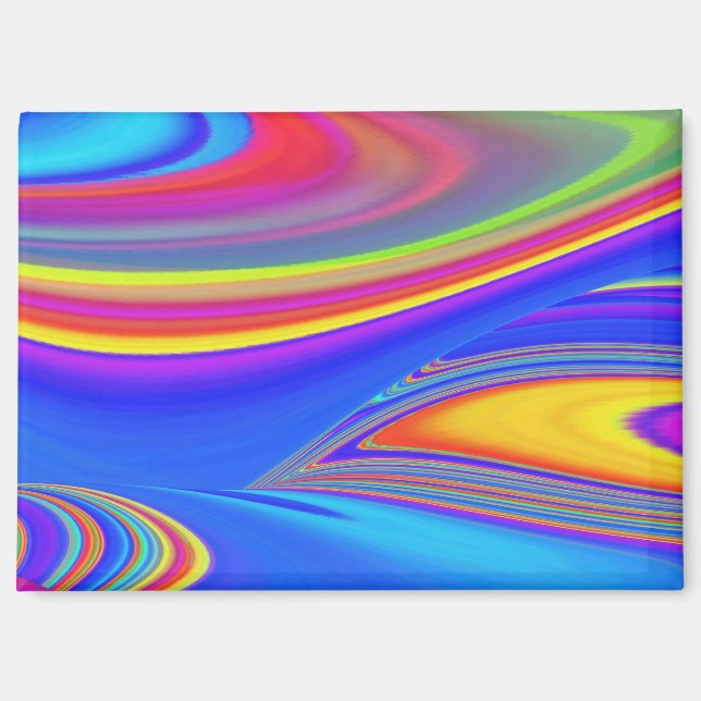 Summerfeeling , Abstract 3D Rainbowart Magnet (Front)
