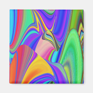 Summerfeeling , Abstract 3D Rainbowart Magnet
