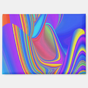 Summerfeeling , Abstract 3D Rainbowart Magnet
