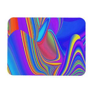 Summerfeeling , Abstract 3D Rainbowart Magnet