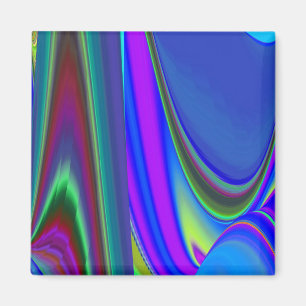 Summerfeeling , Abstract 3D Rainbowart Magnet