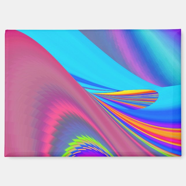 Summerfeeling , Abstract 3D Rainbowart Magnet (Front)