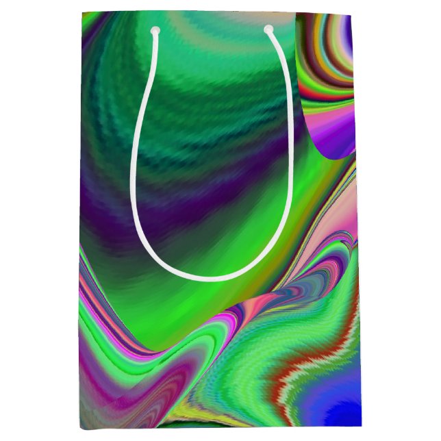 Summerfeeling , Abstract 3D Rainbowart Medium Gift Bag (Front)