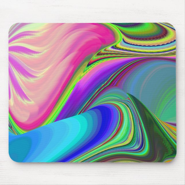 Summerfeeling , Abstract 3D Rainbowart Mouse Pad (Front)