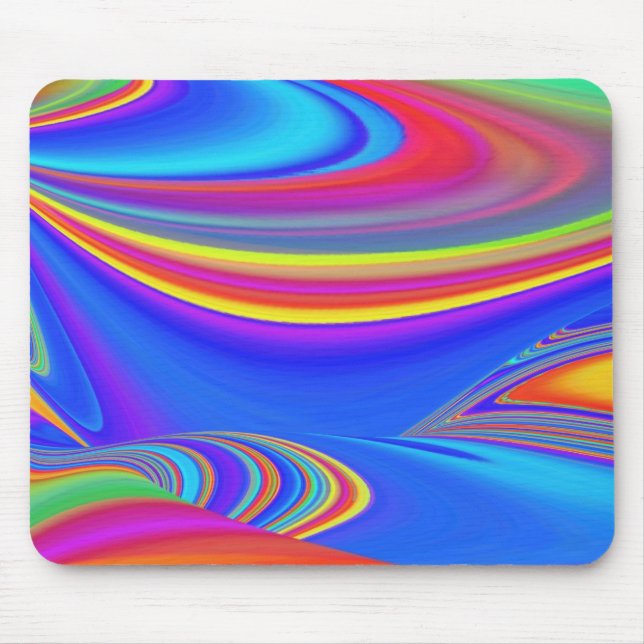 Summerfeeling , Abstract 3D Rainbowart Mouse Pad (Front)