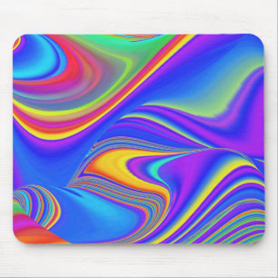 Summerfeeling , Abstract 3D Rainbowart Mouse Pad