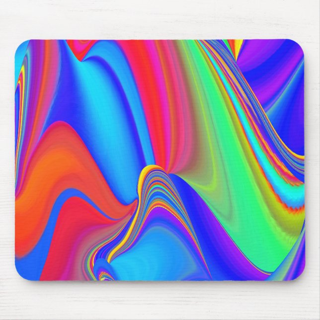 Summerfeeling , Abstract 3D Rainbowart Mouse Pad (Front)