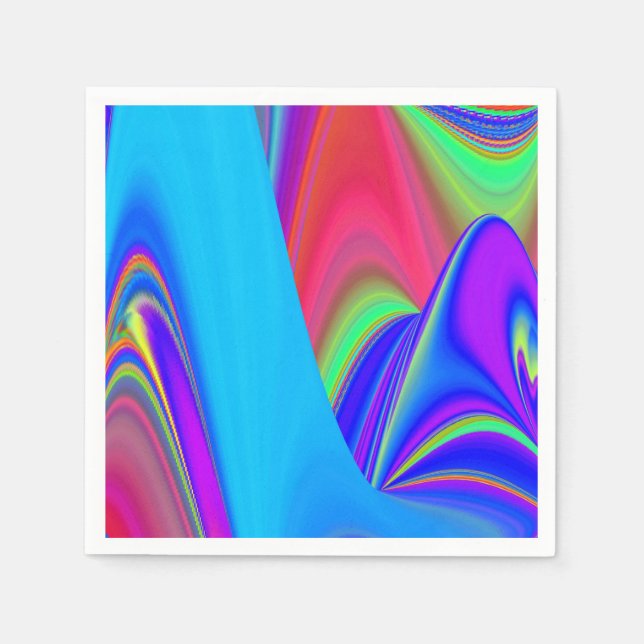 Summerfeeling , Abstract 3D Rainbowart Napkin (Front)