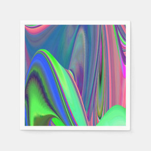 Summerfeeling , Abstract 3D Rainbowart Napkin