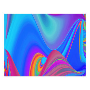 Summerfeeling , Abstract 3D Rainbowart Photo Print