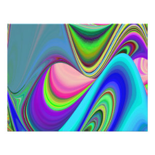 Summerfeeling , Abstract 3D Rainbowart Photo Print