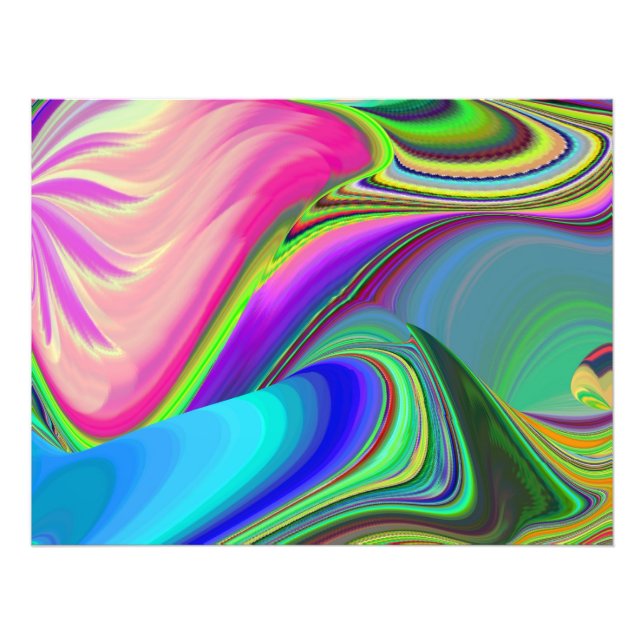 Summerfeeling , Abstract 3D Rainbowart Photo Print (Front)