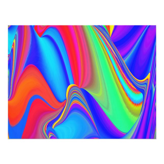 Summerfeeling , Abstract 3D Rainbowart Photo Print (Front)
