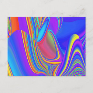 Summerfeeling , Abstract 3D Rainbowart Postcard