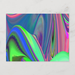 Summerfeeling , Abstract 3D Rainbowart Postcard