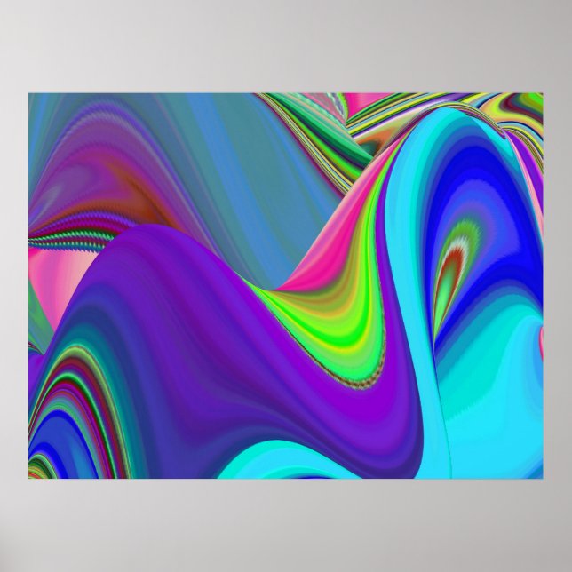 Summerfeeling , Abstract 3D Rainbowart Poster (Front)