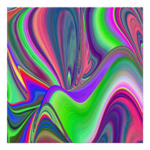 Summerfeeling , Abstract 3D Rainbowart Poster