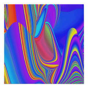 Summerfeeling , Abstract 3D Rainbowart Poster