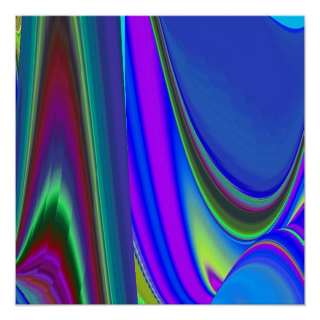 Summerfeeling , Abstract 3D Rainbowart Poster (Front)