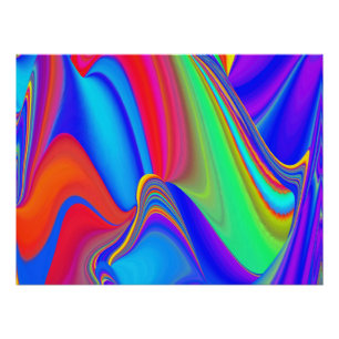Summerfeeling , Abstract 3D Rainbowart Poster