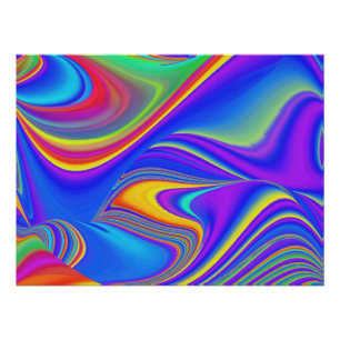 Summerfeeling , Abstract 3D Rainbowart Poster