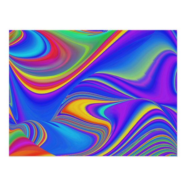 Summerfeeling , Abstract 3D Rainbowart Poster (Front)