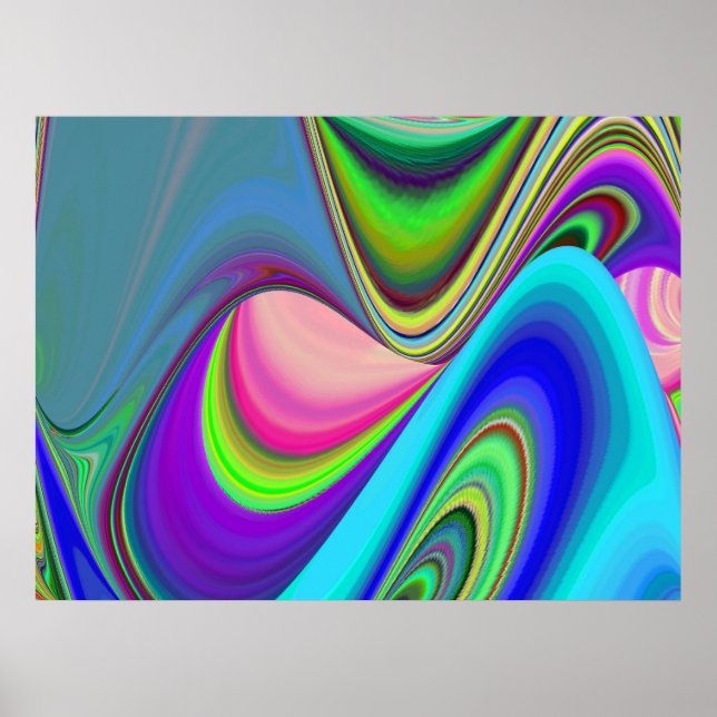 Summerfeeling , Abstract 3D Rainbowart Poster (Front)