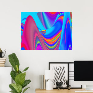 Summerfeeling , Abstract 3D Rainbowart Poster