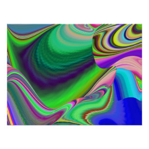 Summerfeeling , Abstract 3D Rainbowart Poster